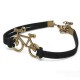 Vintage Bronze Bicycle Bike PU Leather Bracelet  For Women