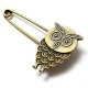 Vintage Bronze Owl Angel Costume Pin Brooch Multi Pattern For Women