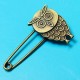 Vintage Bronze Owl Angel Costume Pin Brooch Multi Pattern For Women