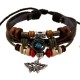 Vintage Butterfly Cowhide Bracelet Weaving Multi Layer Bracelet Retro Women Bracelet