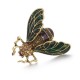 Vintage Cicada Insect Brooch Pins Steampunk Bronze Rhinestone Enamel Brooches Costume Jewelry