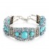 Vintage Colorful Rhinestones Beads Bracelet Turquoise Bangle Bracelet Gift for Women