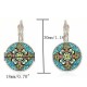 Vintage Drop Earring Datura Flowers Earrings Sliver Bronzer Earrings For Women