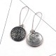 Vintage Ear Drop Earring Antique Silver Round Geometric Charm Earrings Ethnic Jewelry for Women