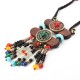 Vintage Ethnic Jewelry Necklace Wood Crystal Sweater Women Necklace