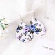 Vintage Flower Ear Drop Earrings PU Leather Water Drop Earring For Women