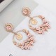 Vintage Flower Exaggerated Ear Drop Women Earrings