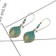 Vintage Flower Leaf Charming Pendant Drop Earring Boho Dangle Earrings for Women