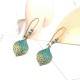 Vintage Flower Leaf Charming Pendant Drop Earring Boho Dangle Earrings for Women