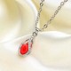 Vintage Hollow Luminous Bead Pendant Silver Plated Chain Necklace