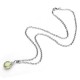 Vintage Hollow Luminous Bead Pendant Silver Plated Chain Necklace