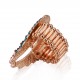 Vintage Inlaid Angelic Angel Wings Ring Elasticity Finger Rings for Women