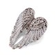 Vintage Inlaid Angelic Angel Wings Ring Elasticity Finger Rings for Women