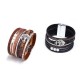 Vintage Life Tree Multilayer Leather Bracelet Alloy Woven Lady Bracelet