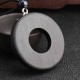 Vintage Lotus Ebony Wood Necklace Hallow Round Shape Necklace Long-Style Sweater Necklace For Women