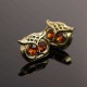 Vintage Lovely Rhinestone Eyes Owl Ear Stud Earrings For Women