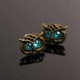 Vintage Lovely Rhinestone Eyes Owl Ear Stud Earrings For Women