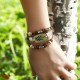 Vintage Maple Leaf Bracelet Real Leather Multi Layer Bracelet For Women Men Bracelet