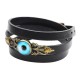 Vintage Men Women Genuine Leather 3 Layers Bracelet Jewelry Eye Adjustable Wristband