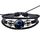 Vintage Multilayer Bracelet Leather Handmade Gallstone Twelve Constellation Ethnic Jewelry for Women