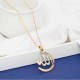 Vintage Pendant Necklace Semi-Circle Irregular Chain Charm Necklace Ethnic Jewelry for Women