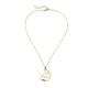 Vintage Pendant Necklace Semi-Circle Irregular Chain Charm Necklace Ethnic Jewelry for Women