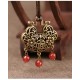 Vintage Red Agate Pendant Alloy Long Necklace Ethnic Style Necklaces For Women