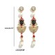 Vintage Rhinestone Alloy Crystal Ear Drop Earring  Bride Long Section Earring Wedding Jewelry