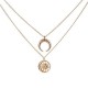 Vintage Sun Moon Pendant Necklace Charm Chain Multilayer Necklace Jewelry For Women