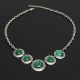 Vintage Tibet Alloy Antique Silver Plated Turquoise Pendant Necklaces