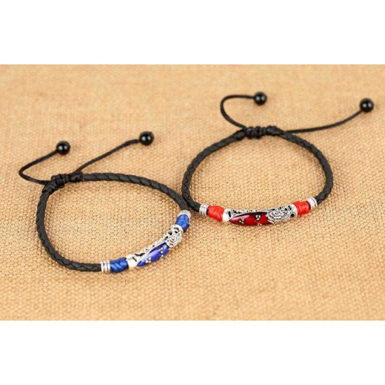 Vintage Unisex Ankle Bracelets Lucky Red Rope Ethnic Adjustable Anklet Beach Barefoot Jewelry