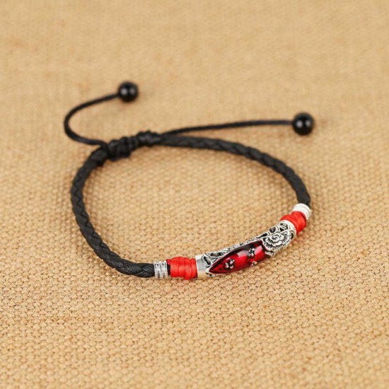 Vintage Unisex Ankle Bracelets Lucky Red Rope Ethnic Adjustable Anklet Beach Barefoot Jewelry