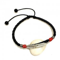 Vintage Unisex Anklet Bracelet Lucky Red Rope Ethnic Feather Charm Anklet for Women Men