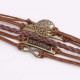 Vintage Unisex Multilayer Bracelet Hollow Tree of Life Lettering Waves Bracelets Ethnic Jewelry