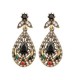 Vintage Water Drop Jewelry Set Hollow Rhinestone Bracelet Necklace Earring Ethnic Jewelry for Women