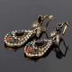 Vintage Water Drop Jewelry Set Hollow Rhinestone Bracelet Necklace Earring Ethnic Jewelry for Women