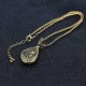Vintage Water Drop Jewelry Set Hollow Rhinestone Bracelet Necklace Earring Ethnic Jewelry for Women