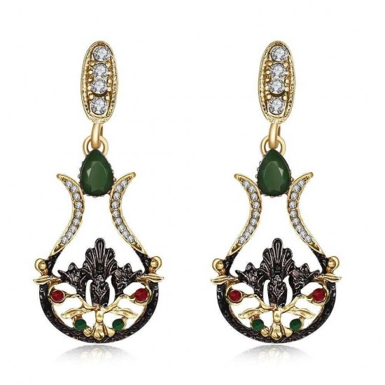 Vintage Women Statement Zirconia Jewelry Set Elegant Multicolor Jewelry Gift
