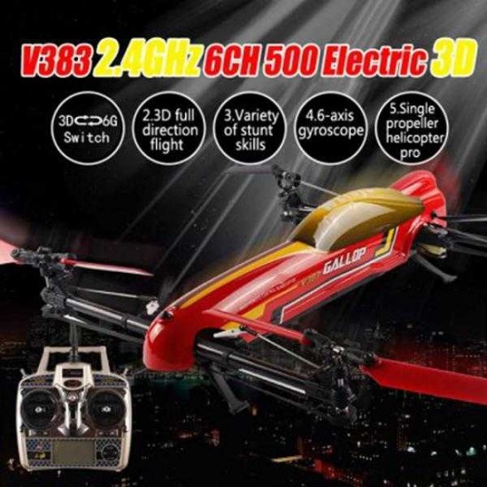 WLtoys V383 500 Electric 3D 6G 6CH 50A ESC RC Drone Quadcopter