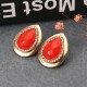 Water Drop Gold Plated Resin Necklace Earrings Ring Bracelet Jewelry Set for Women