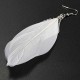 White Feather Angel Wing Dangle Earrings Ear Drop For Women