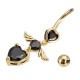 Wing Heart Body Piercing Belly Drop Navel Ring Jewelry