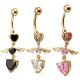 Wing Heart Body Piercing Belly Drop Navel Ring Jewelry