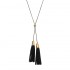 Women Jewelry Punk Leather Tassel Pendant Sweater Chain Unique Adjustable Long Necklace