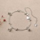 Women Jewelry Silver Plated Anklet Bell Pendant Metal Foot Chain