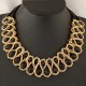 Women Multicolor Crystal Charm Gold Exaggerated Bib statement Necklace Jewelry Gift