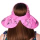 Women Summer Wide Brim Sunscreen Hats Foldable Mesh Breathable Sun Hat