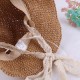 Women Summer Wide Brim UV Protection Beach Straw Hat Elegant Style Floppy Bucket Cap