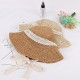 Women Summer Wide Brim UV Protection Beach Straw Hat Elegant Style Floppy Bucket Cap