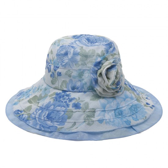 Women Summer Wide Brim UV Protection Bucket Hat Beach Visor Sun Cap UPF 50+